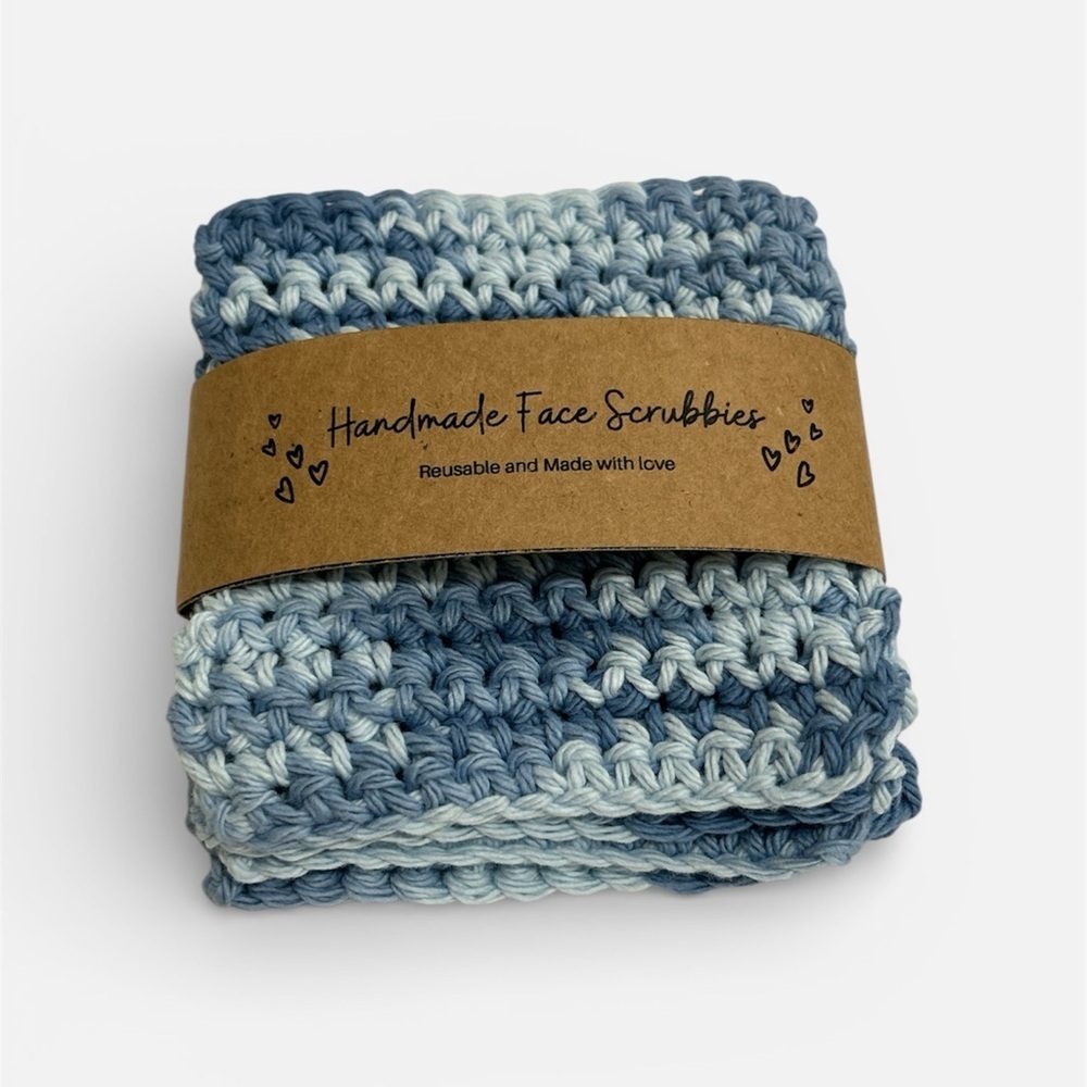 Handmade crochet face scrubbie , 4 pack